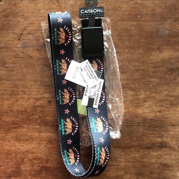 New Carbon Elements Bottle opener adjustable reversible belt CALIFORNIA REPUBLIC - Picture 1 of 7